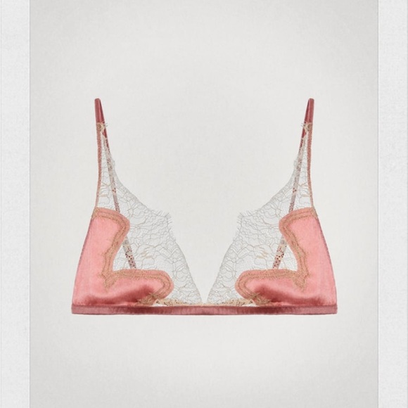 😵2 FOR 25$🥰 NWT Silk Lace Brallette , Size L - Picture 1 of 5